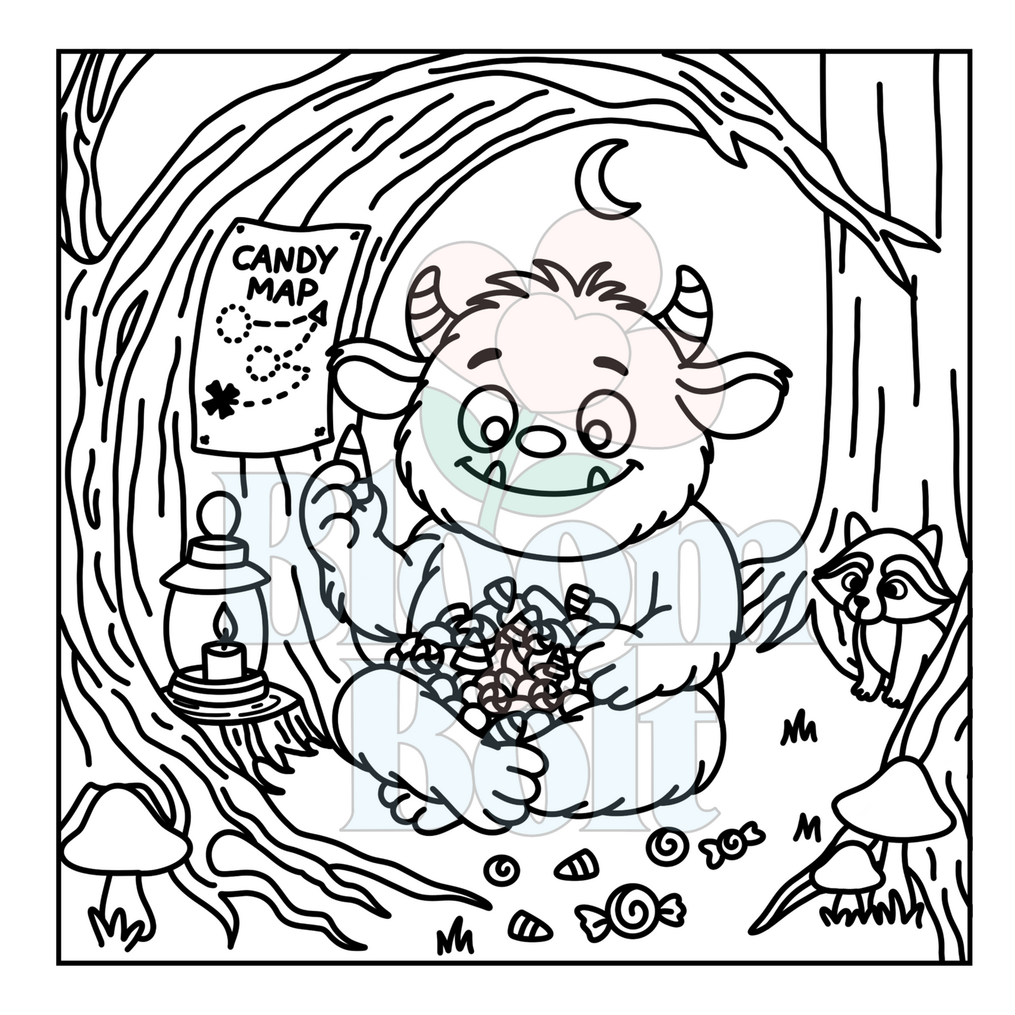 Cozy Halloween – Set 1 of 5 | Digital Coloring Pages