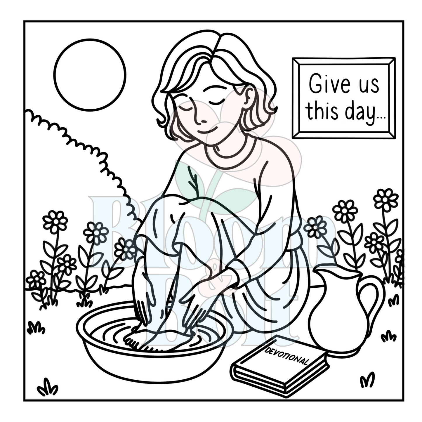 Christian Girl Moments – Set 1 of 6 | Digital Coloring Pages