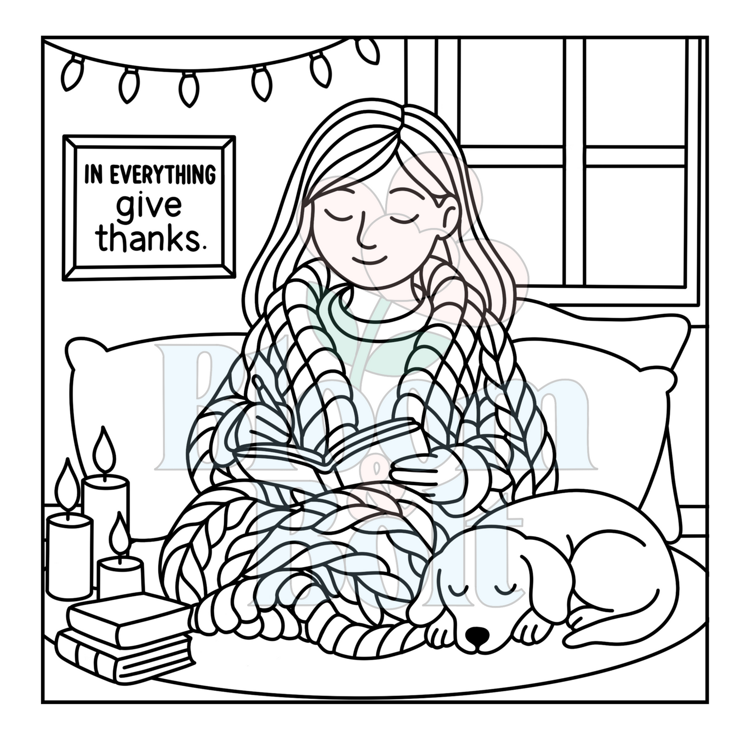 Christian Girl Moments – Set 1 of 6 | Digital Coloring Pages