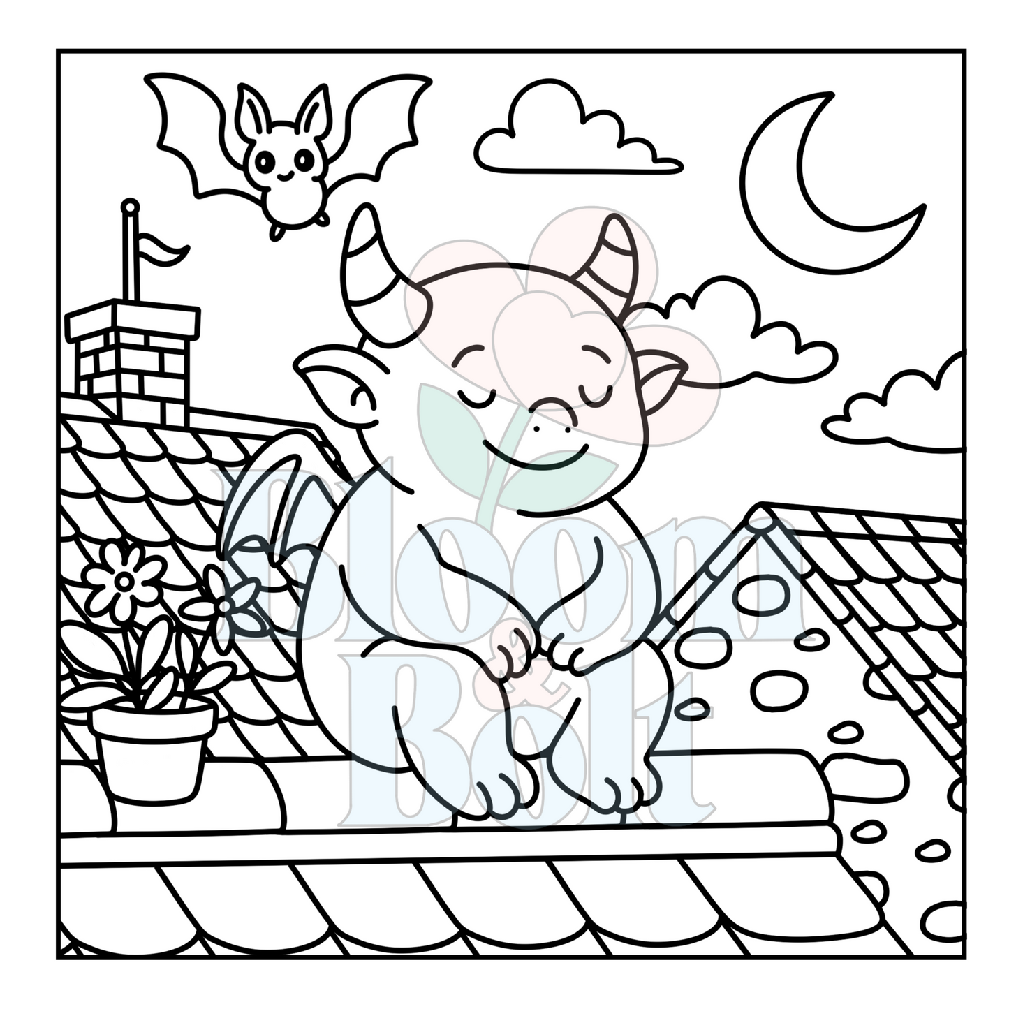 Cozy Halloween – Set 1 of 5 | Digital Coloring Pages