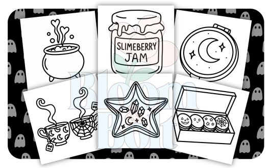 Halloween Moments – Set 1 of 6 | Digital Coloring Pages