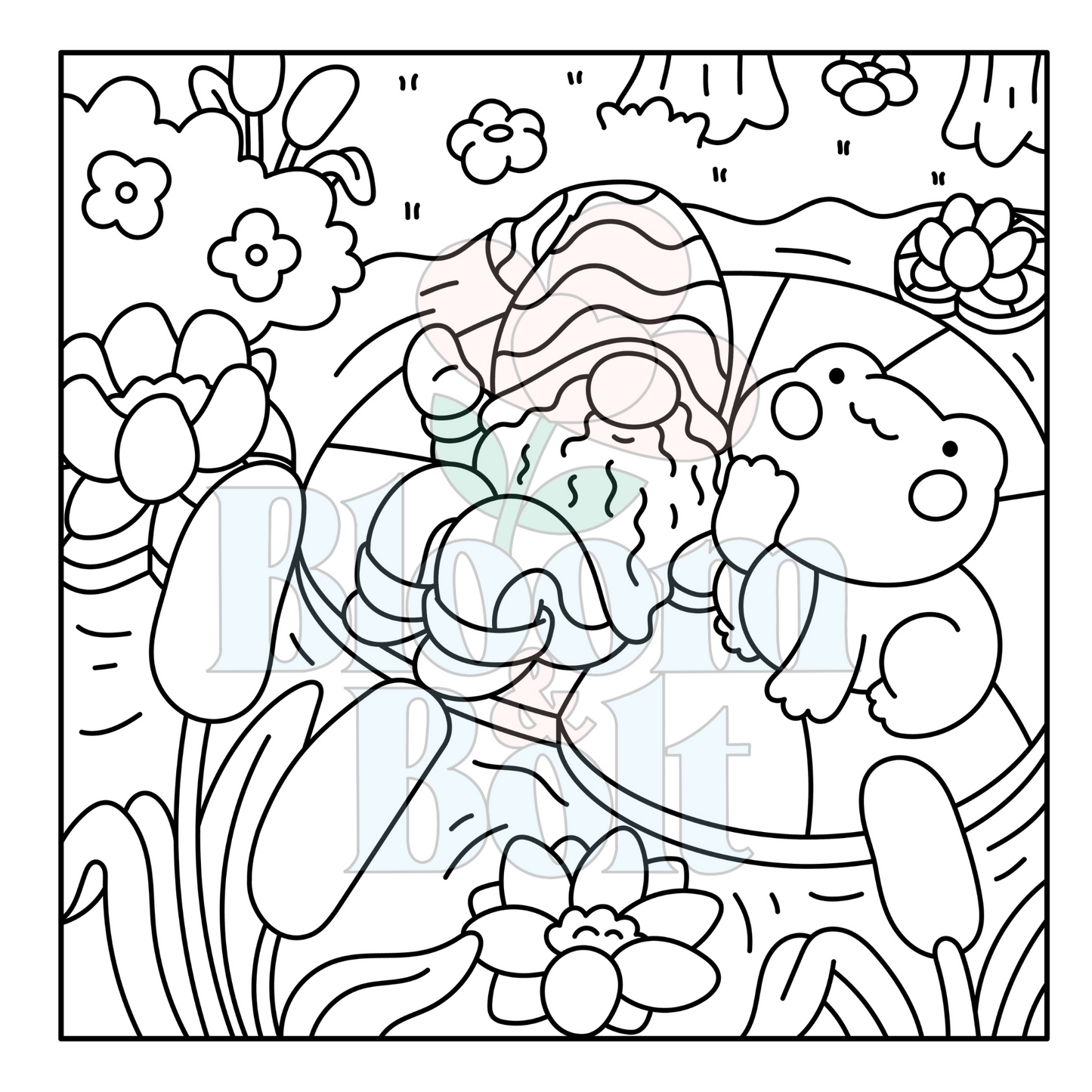 Cozy Gnomes – Set 1 of 6 | Digital Coloring Pages