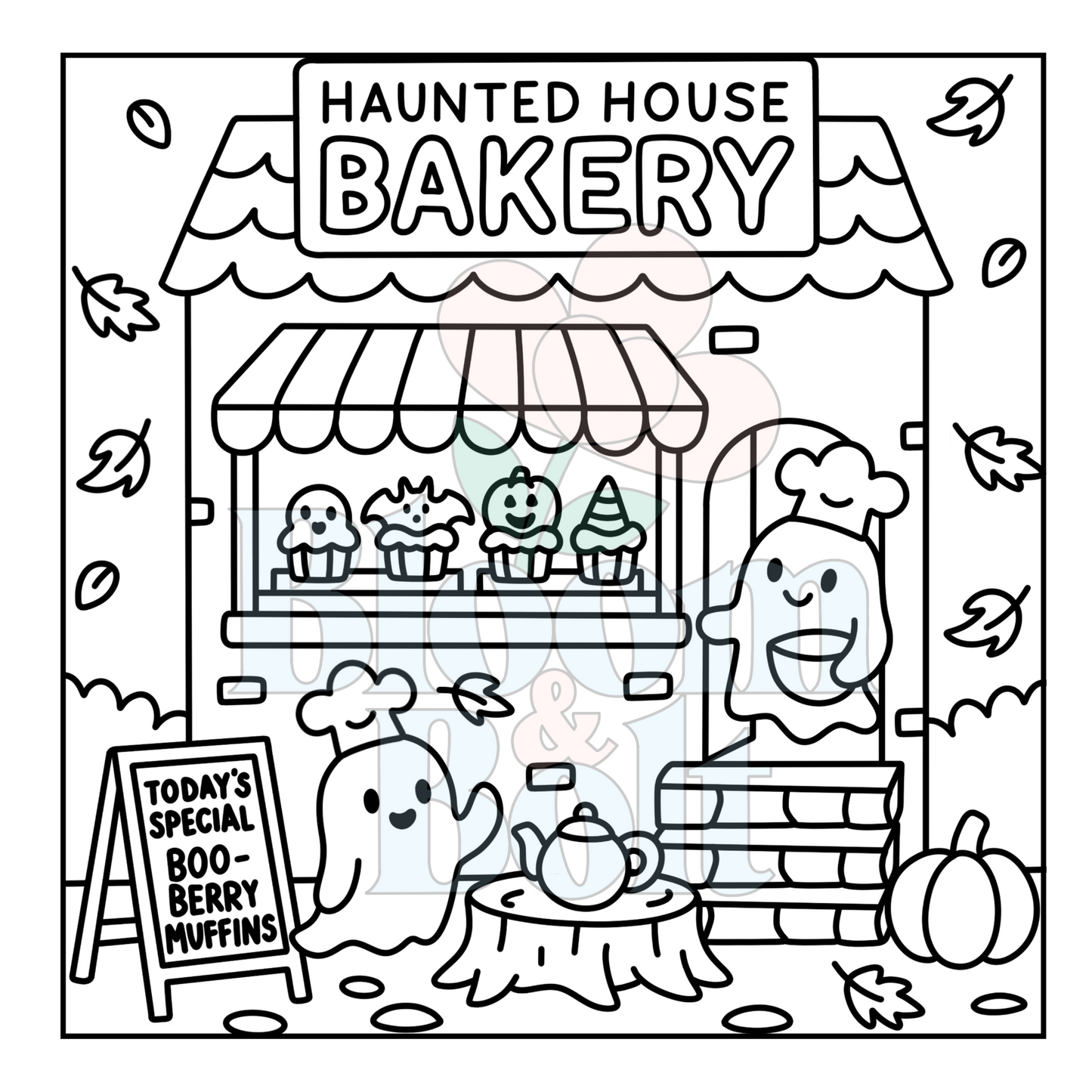 Cozy Halloween – Set 2 of 5 | Digital Coloring Pages