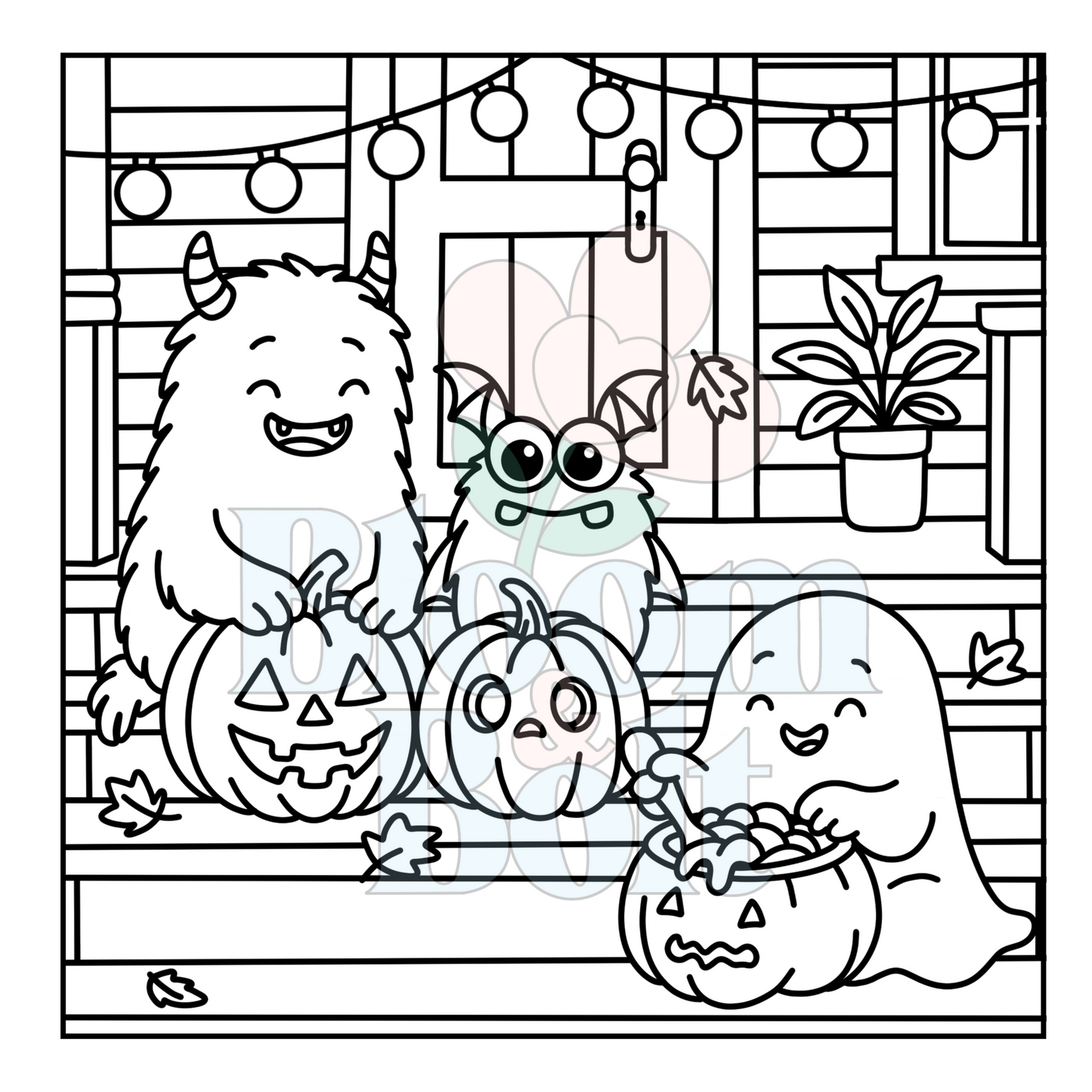 Cozy Halloween – Set 2 of 5 | Digital Coloring Pages