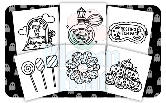 Halloween Moments – Set 2 of 6 | Digital Coloring Pages