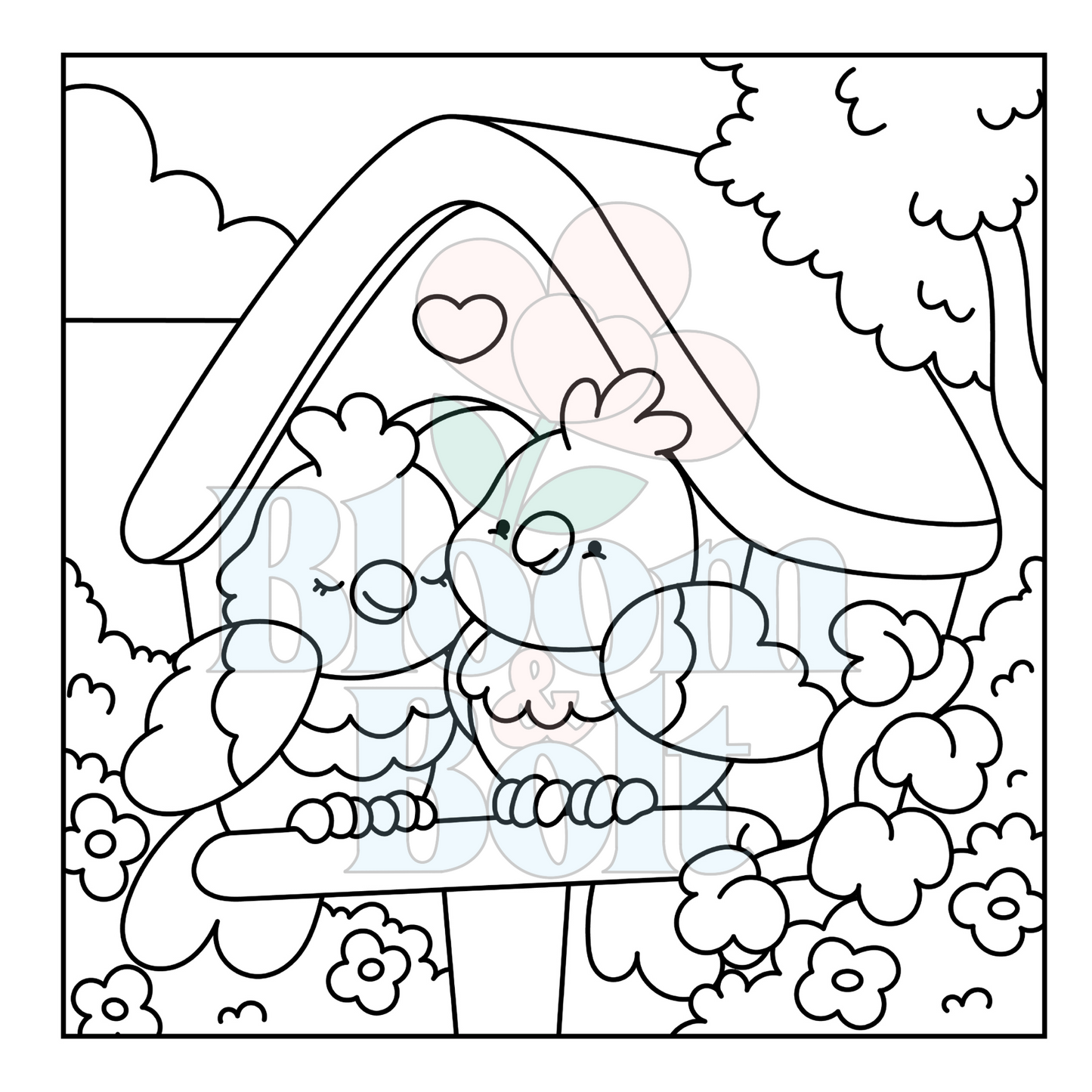 Cozy Gardens – Set 2 of 6 | Digital Coloring Pages