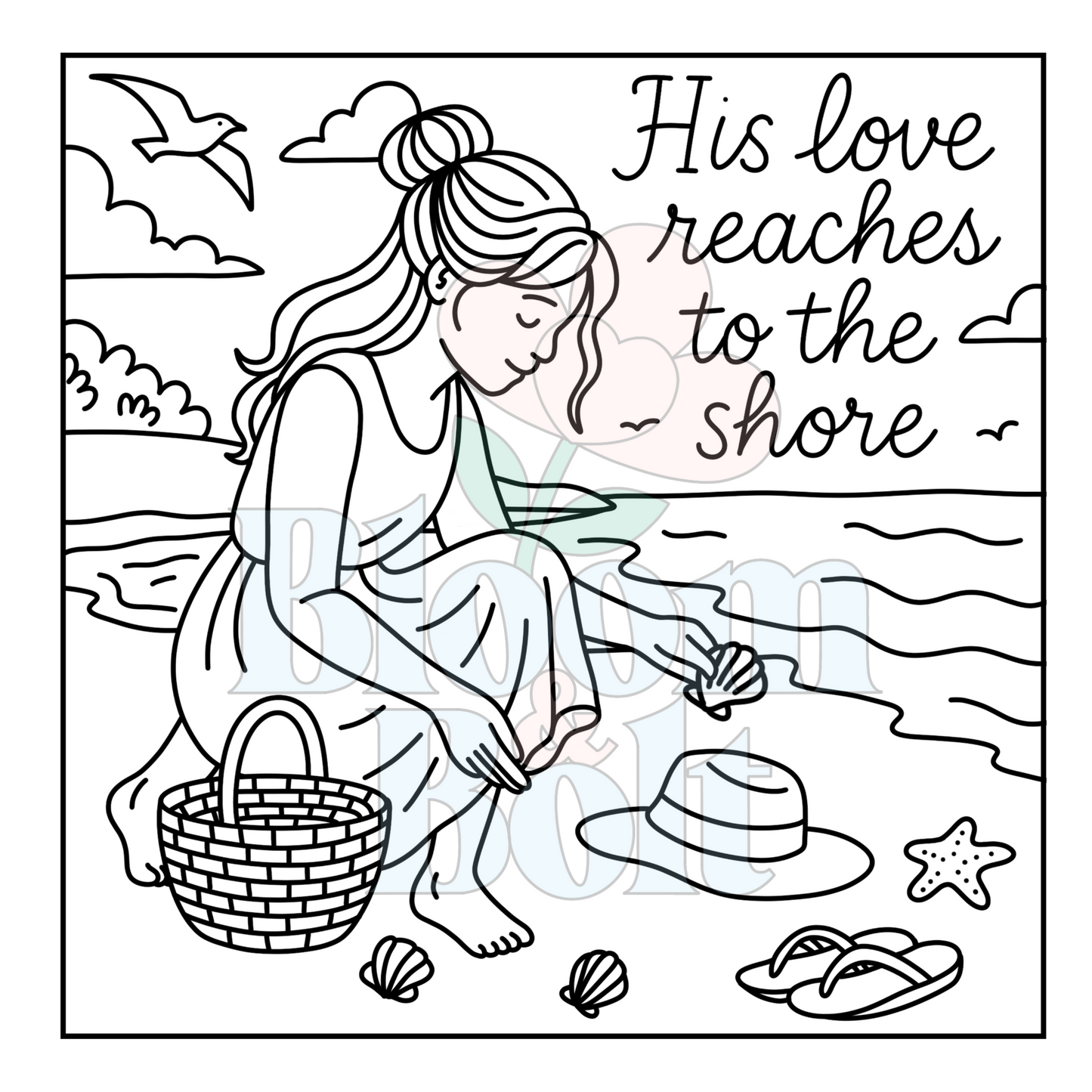Christian Girl Moments – Set 3 of 6 | Digital Coloring Pages