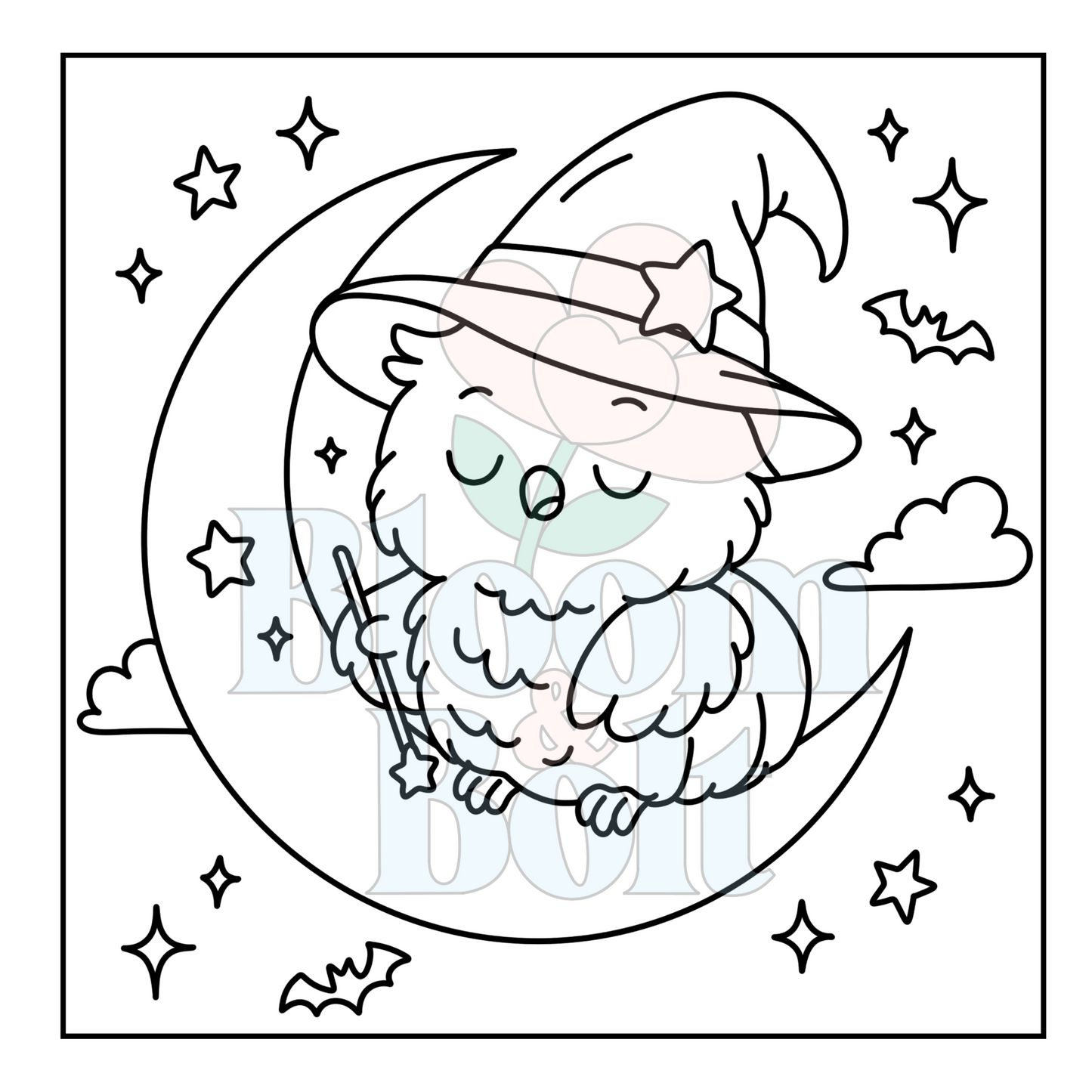 Cozy Halloween – Set 3 of 5 | Digital Coloring Pages