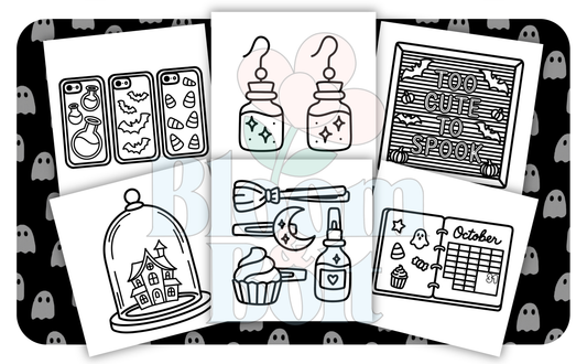 Halloween Moments – Set 3 of 6 | Digital Coloring Pages