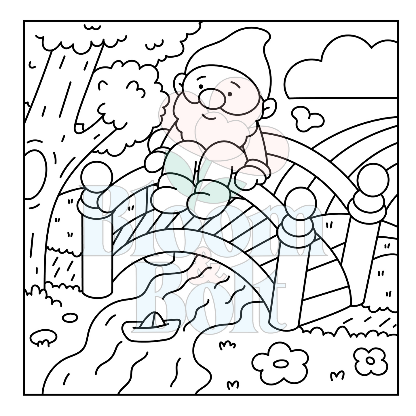 Cozy Gardens – Set 3 of 6 | Digital Coloring Pages