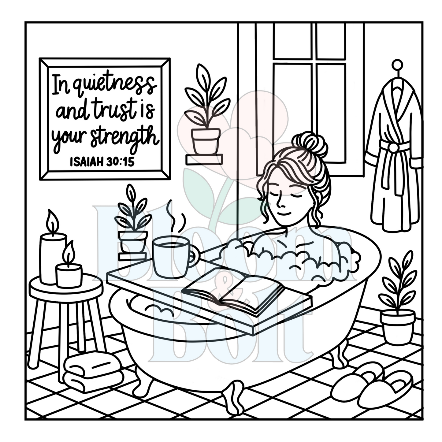 Christian Girl Moments – Set 4 of 6 | Digital Coloring Pages