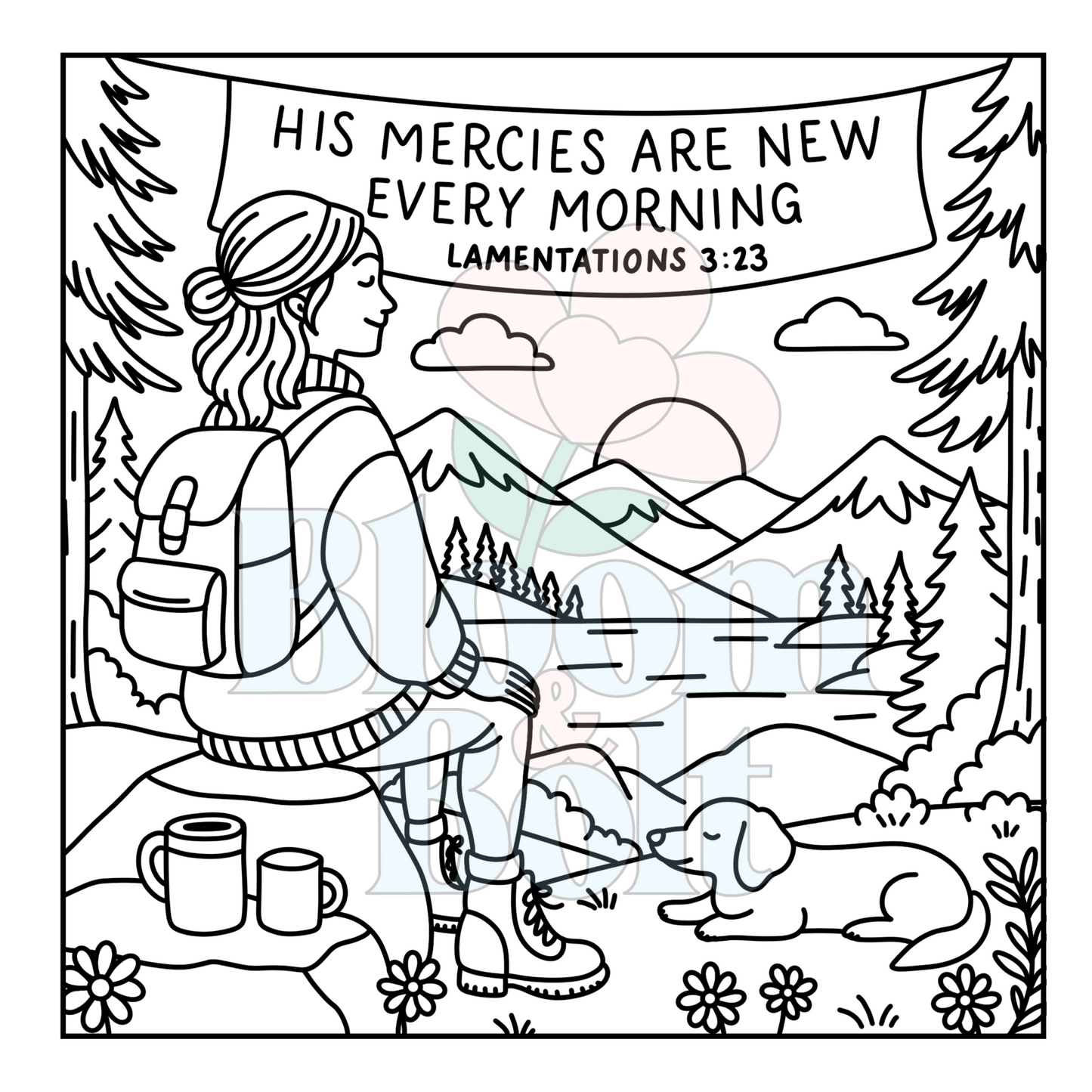 Christian Girl Moments – Set 4 of 6 | Digital Coloring Pages