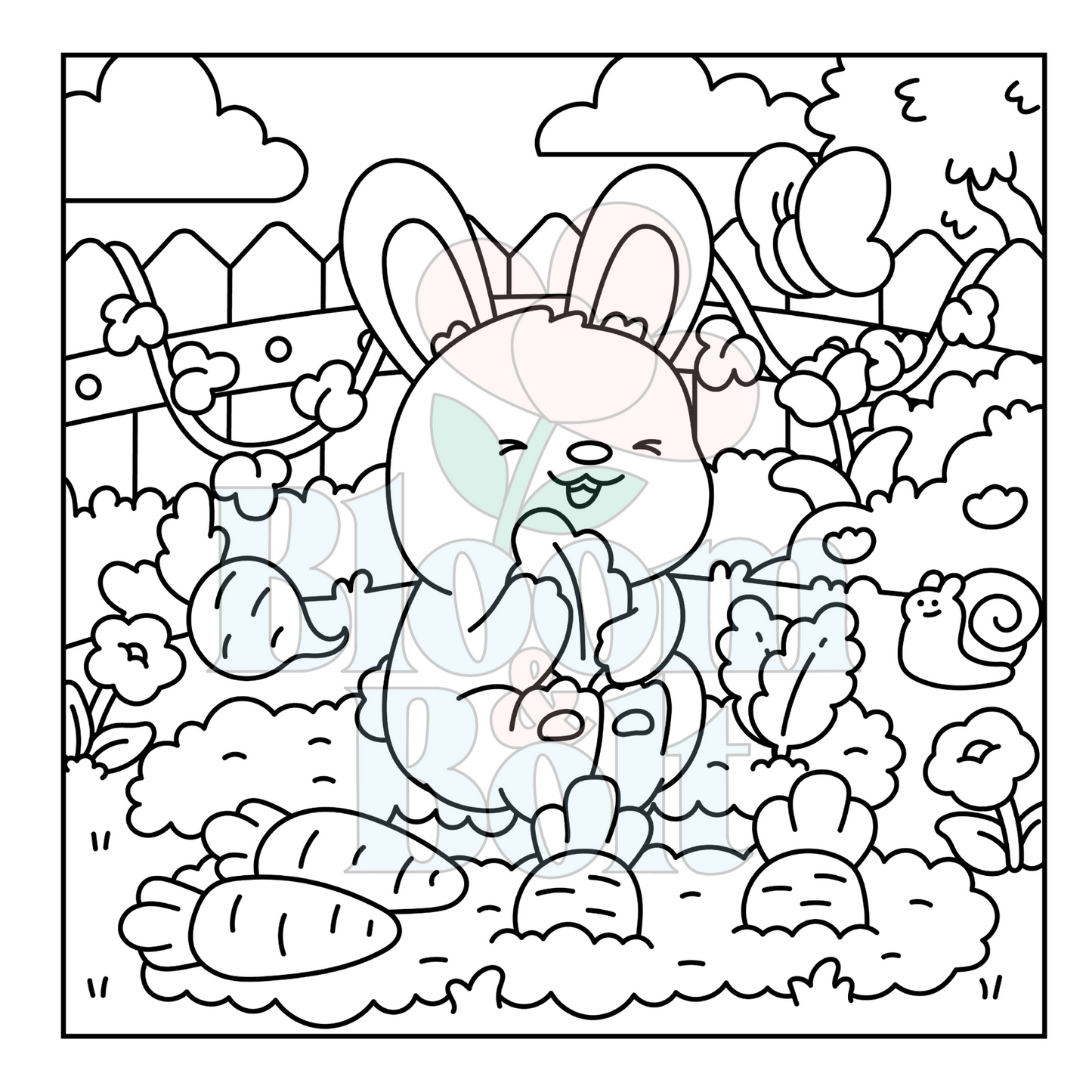 Cozy Gardens – Set 4 of 6 | Digital Coloring Pages