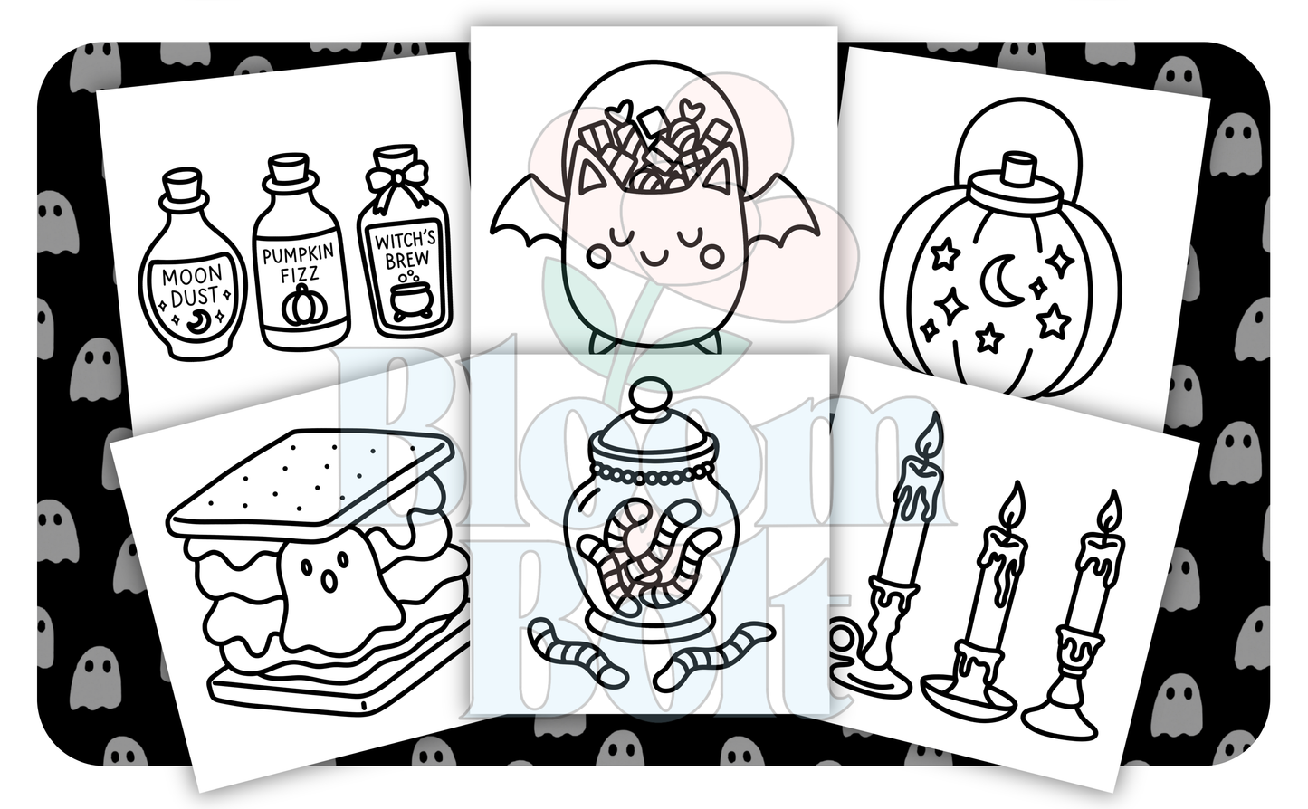 Halloween Moments – Set 5 of 6 | Digital Coloring Pages
