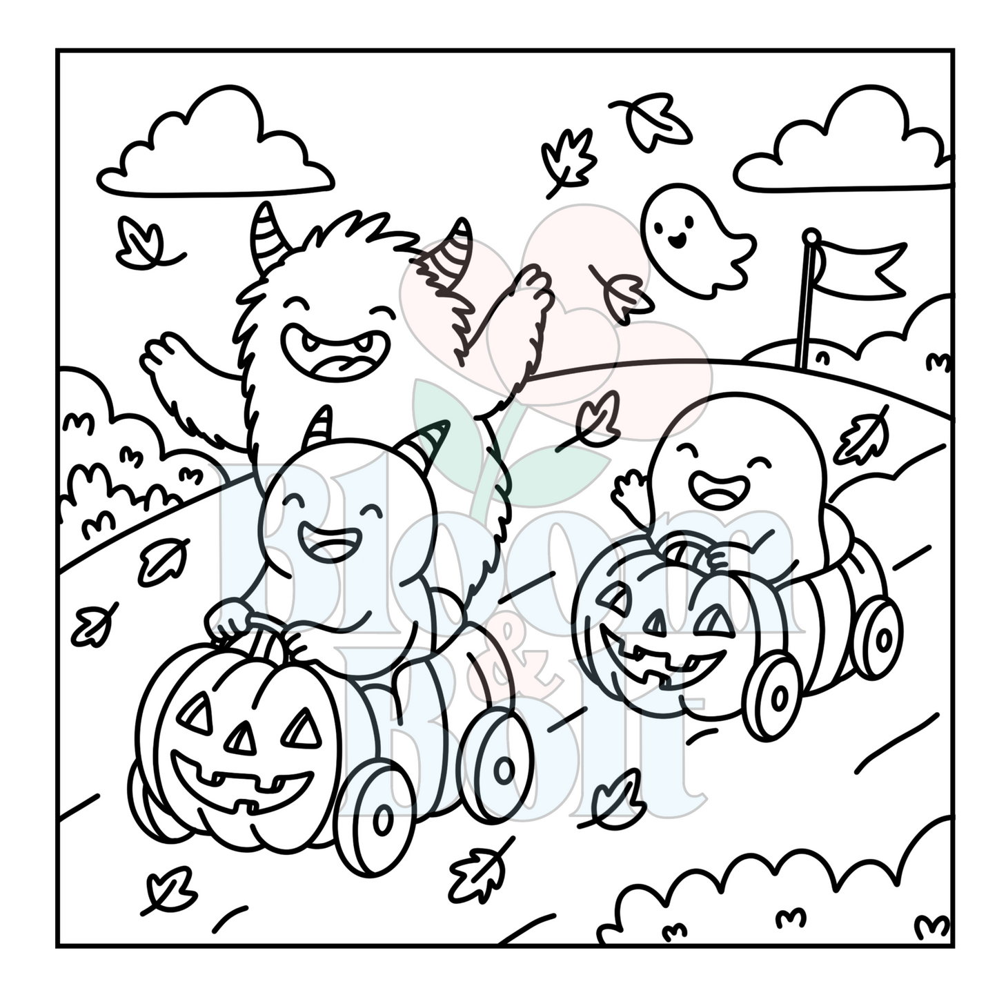 Cozy Halloween – Set 5 of 5 | Digital Coloring Pages